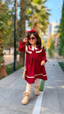 سارافون مخمل کبربتی دخترانه