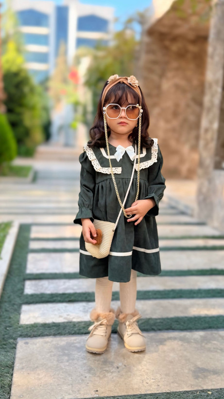 سارافون مخمل کبربتی دخترانه