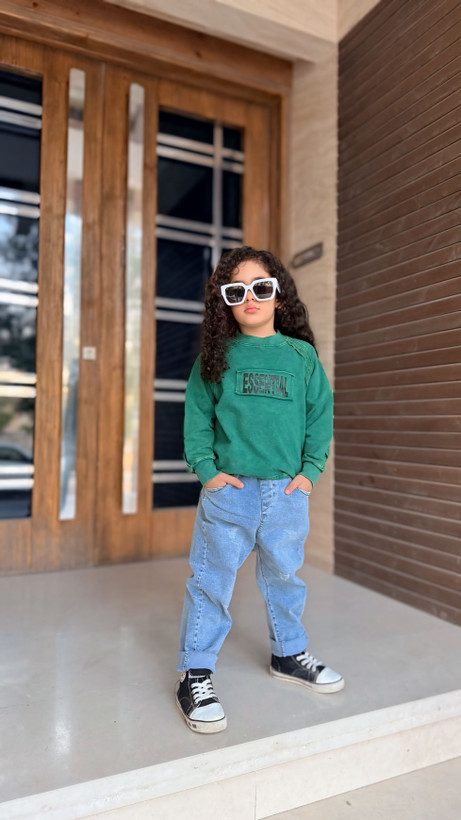 ست دورس و شلوار جین بچگانه اسپرت
