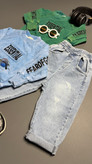 ست دورس و شلوار جین بچگانه اسپرت